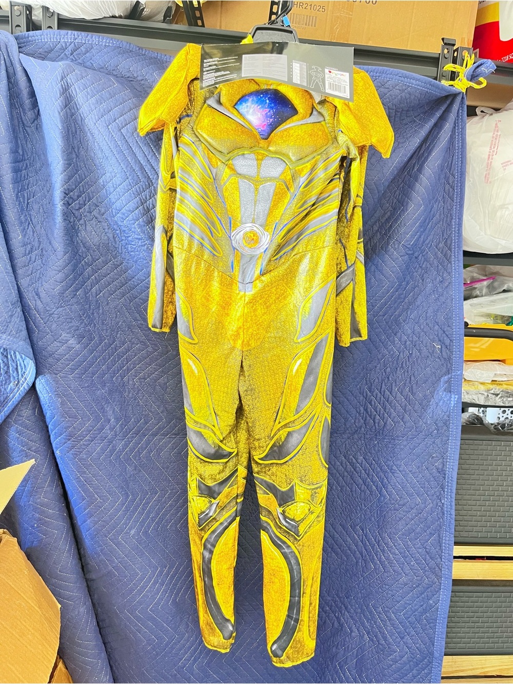 Kids Yellow Space Warrior Costume - Sparkle Galactic Jumpsuit